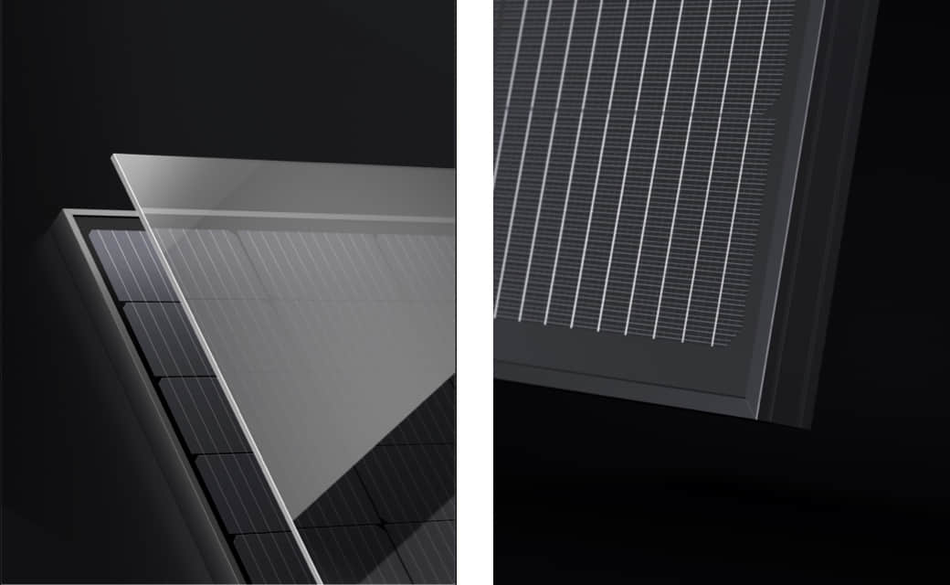 Protective tempered glass solar panel
