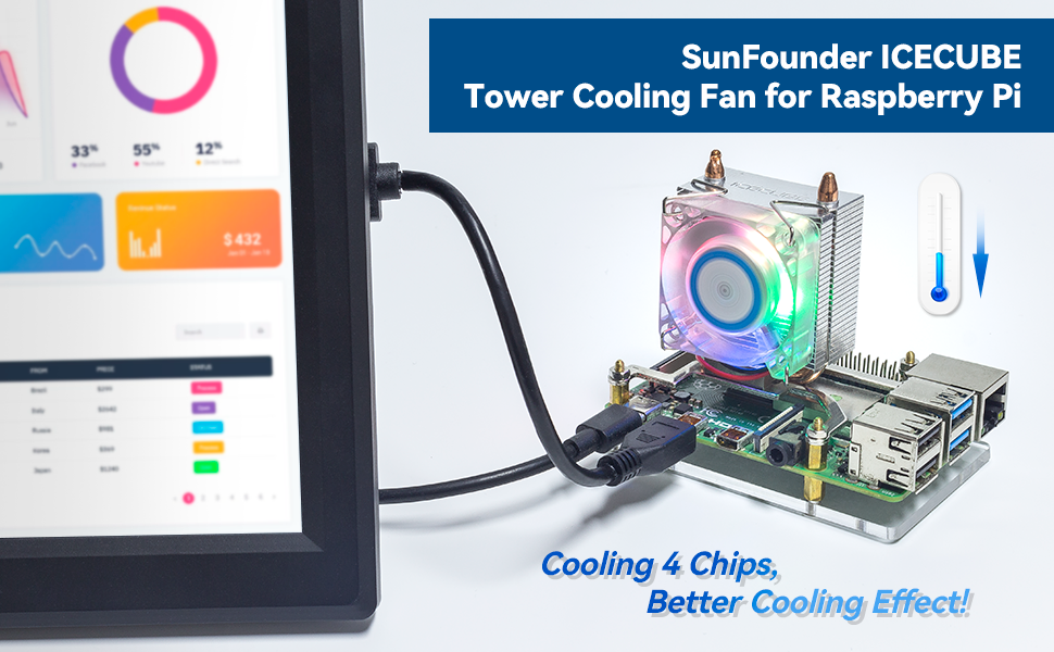 SunFounder ICECUBE tower cooler