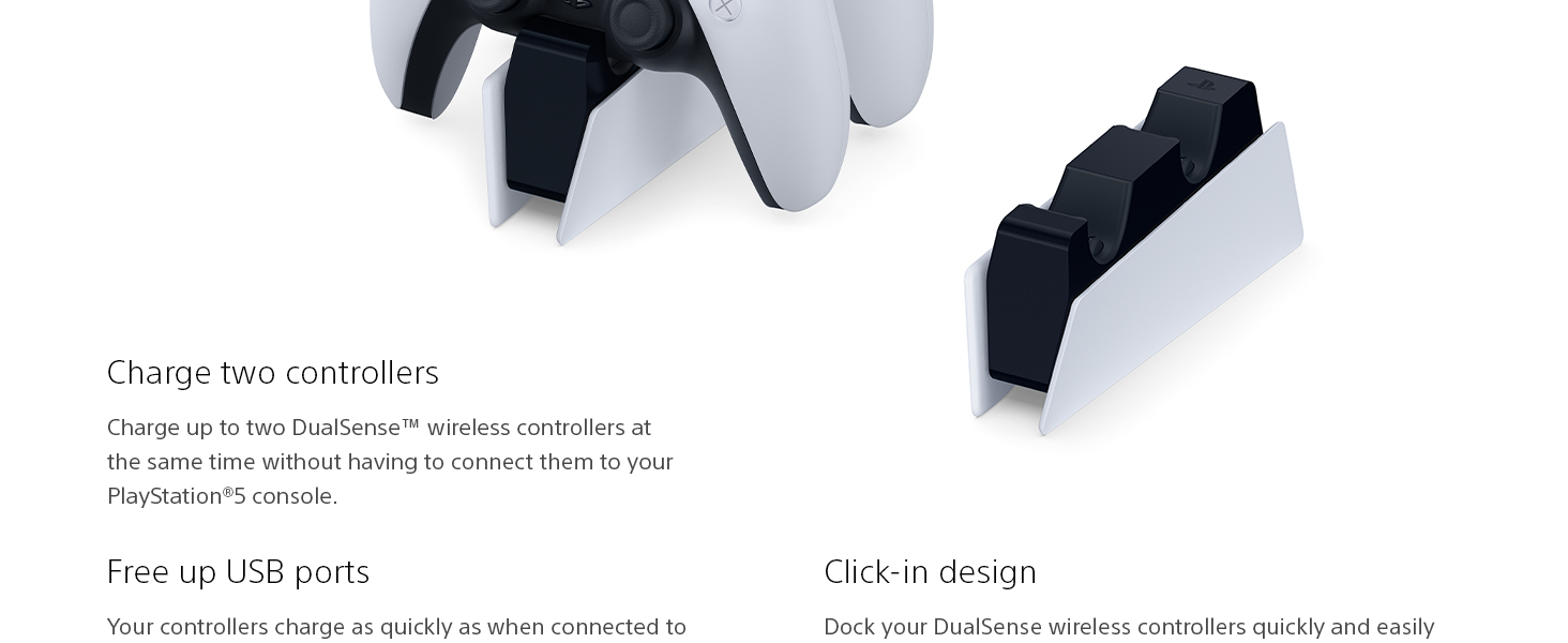 DualSense Charging Station with controllers