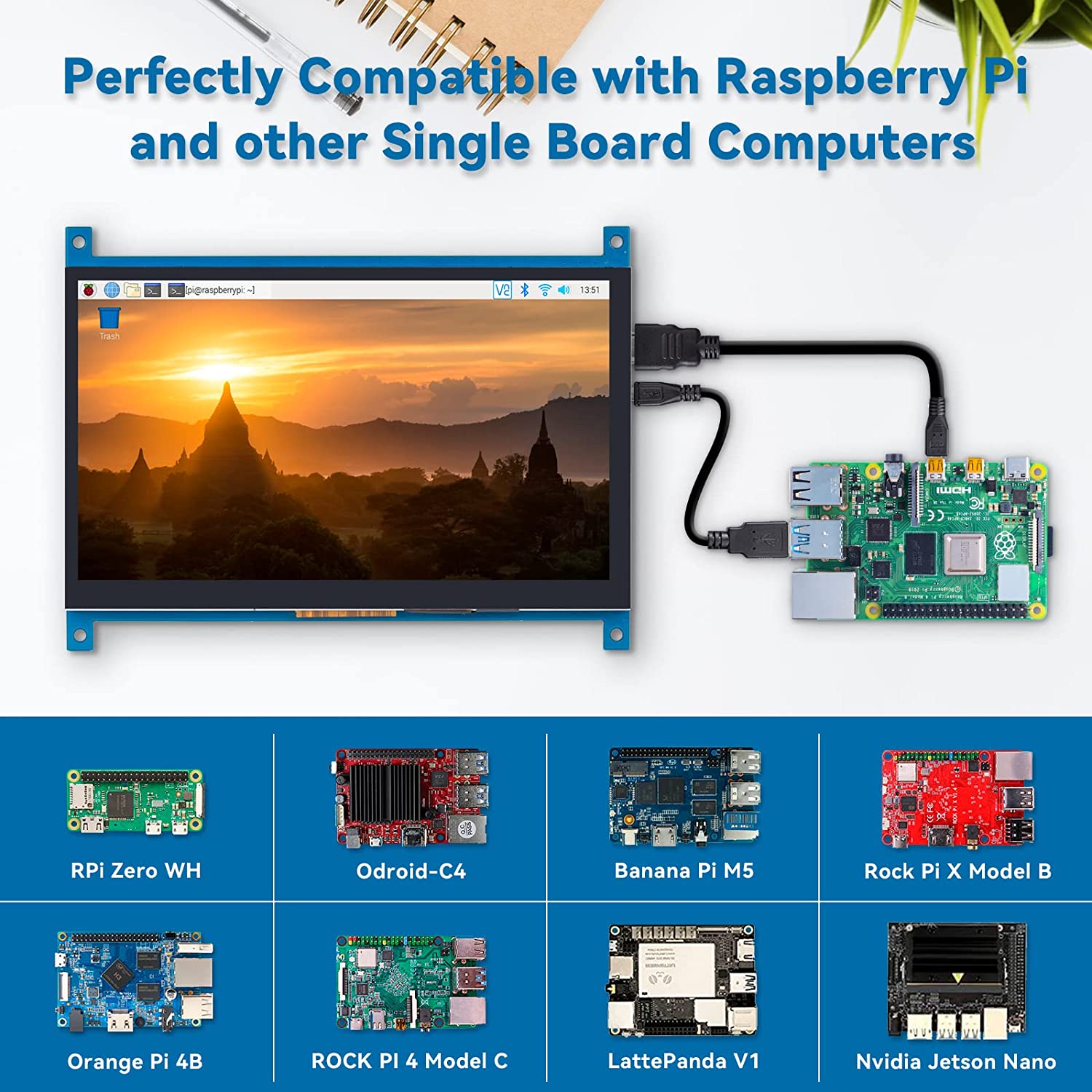 SunFounder 7 inch Raspberry Pi Touch Screen