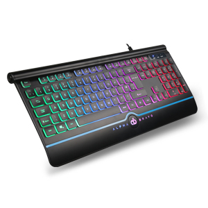 Alpha Bravo GK1 USB Gaming Keyboard, UK layout, backlit low profile keys, Win 2000/XP/Vista/7/8/10