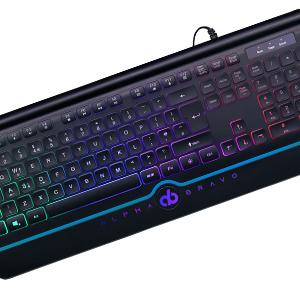 Alpha Bravo GK1 USB Gaming Keyboard, UK layout, backlit low profile keys, Win 2000/XP/Vista/7/8/10