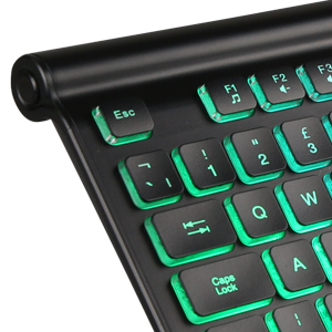 Alpha Bravo GK1 USB Gaming Keyboard, UK layout, backlit low profile keys, Win 2000/XP/Vista/7/8/10