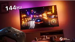 Gaming setup on Philips Ambilight TV