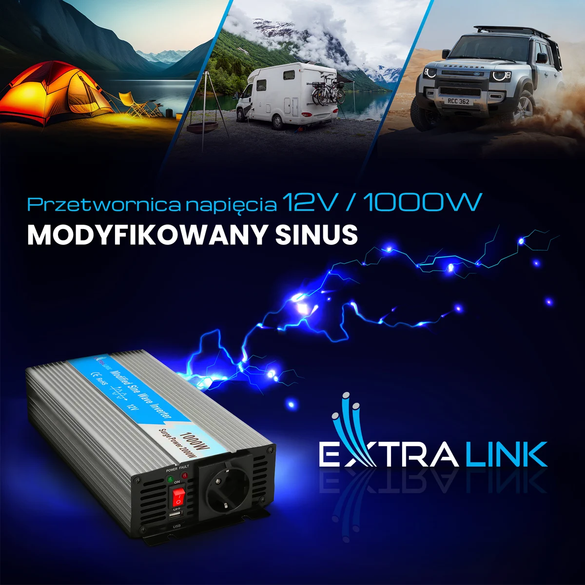 Extralink OPIM-1000W modified sine wave inverter