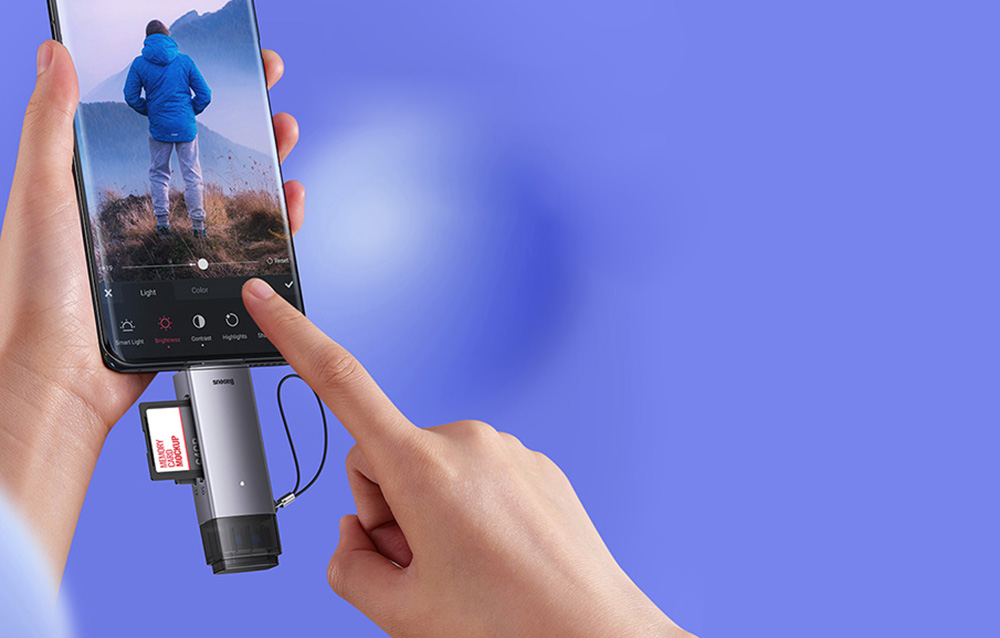 Baseus memory card reader fast data transfer