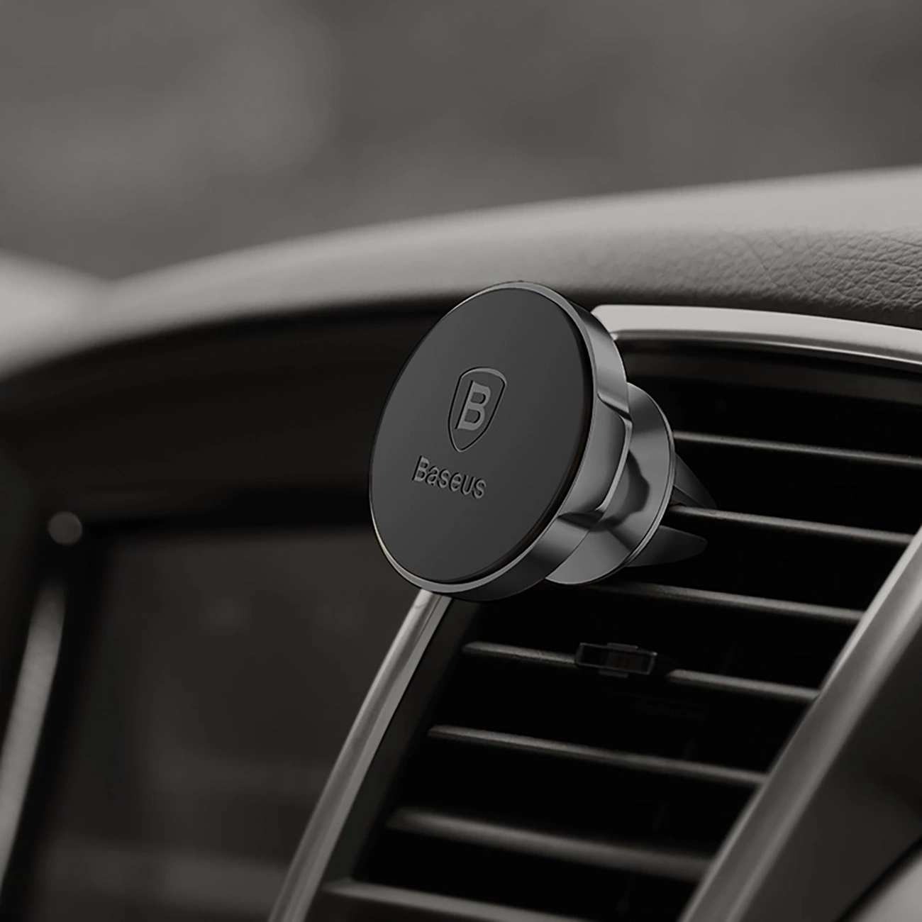 Close-up of Baseus Small Ears Series SUER-A01 holder in air vent