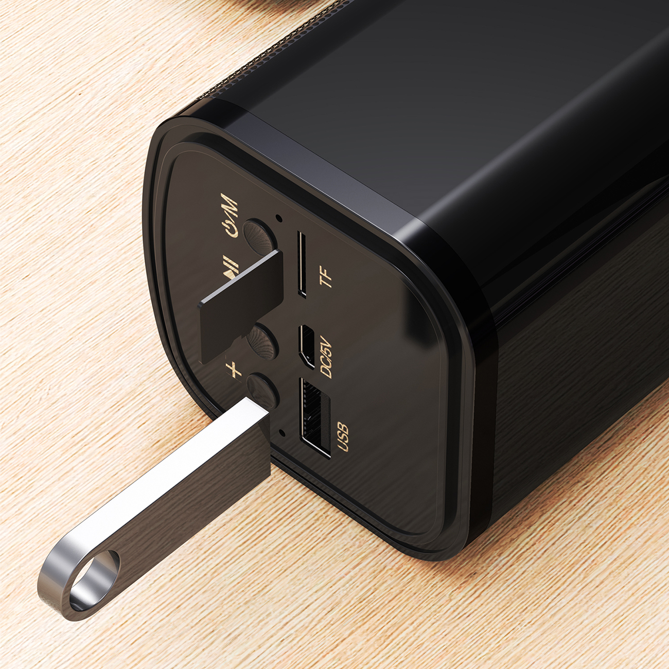 USB and TF card in the Dudao Y2+ speaker