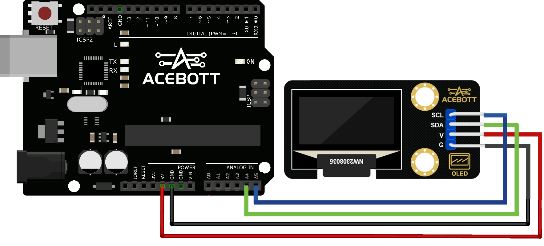 OLED module wiring diagram