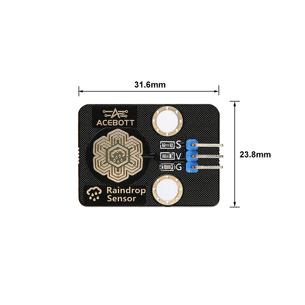 Raindrop sensor detail view