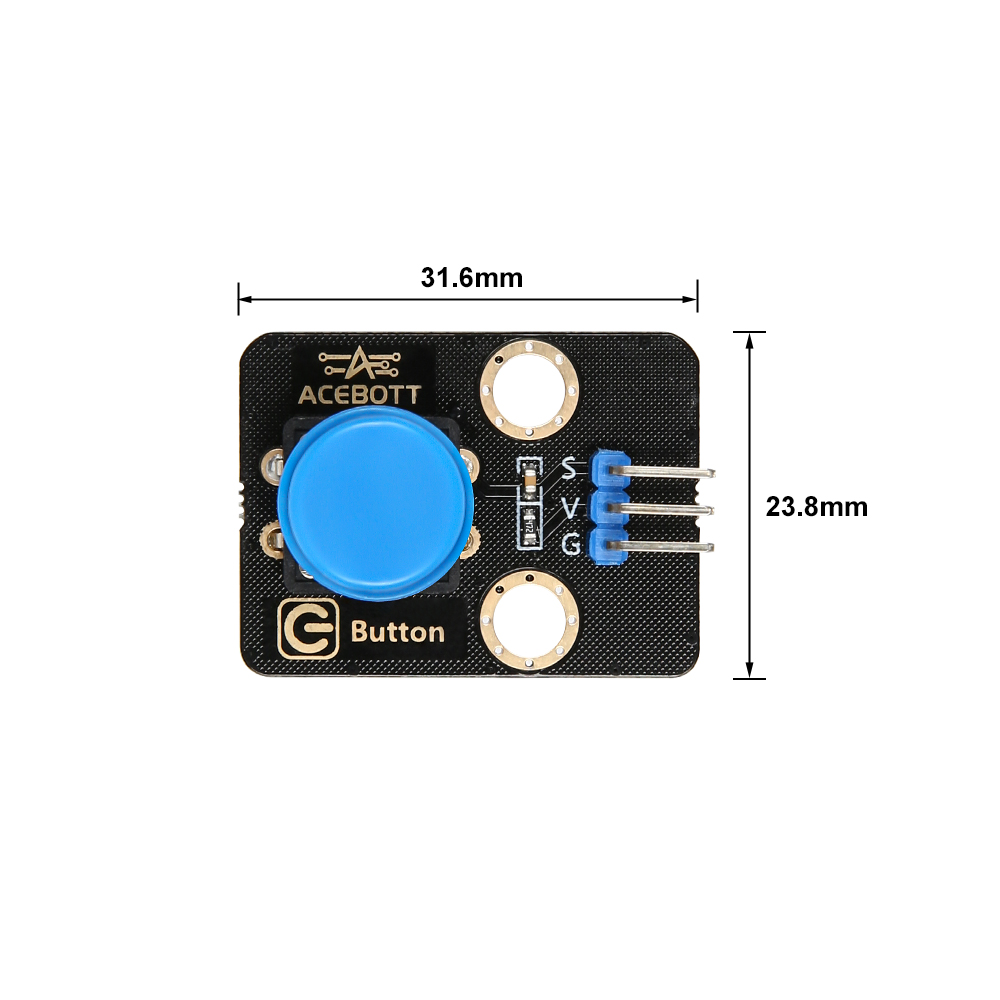 Button module dimensions and details