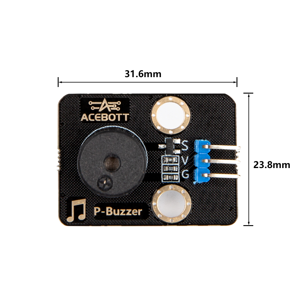 Buzzer module details and labeling