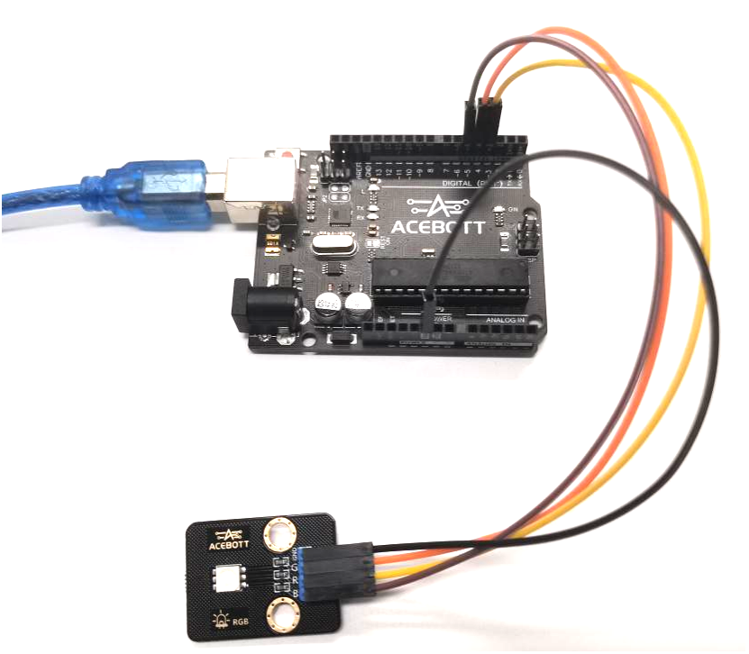 RGB module color cycling demonstration
