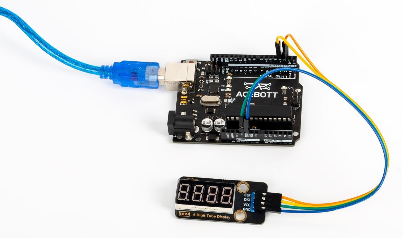Test result showing digits 4321 on nixie display