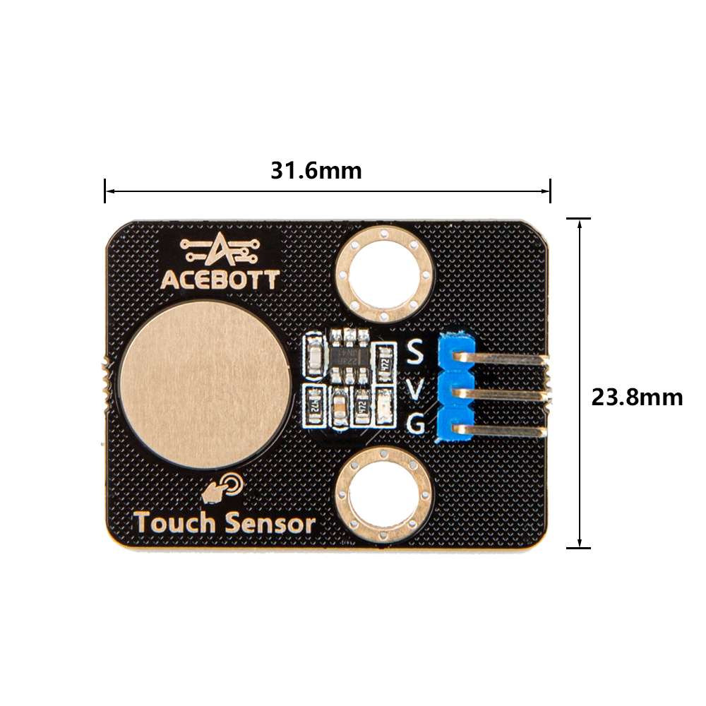 Touch sensor board front view
