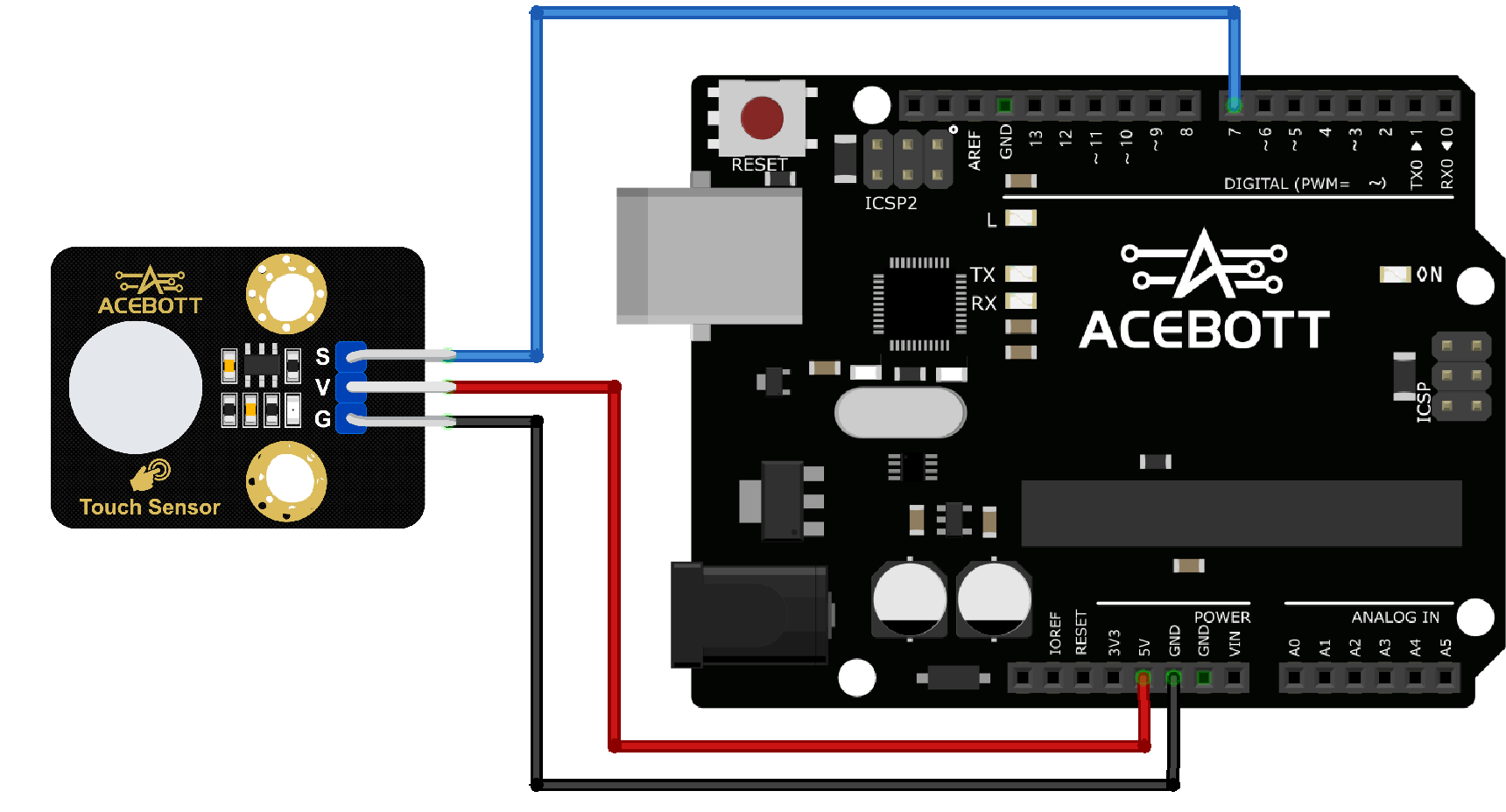 Touch sensor wiring diagram