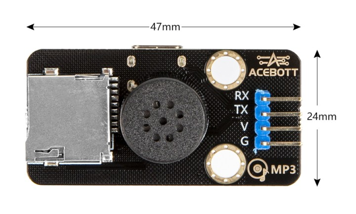 MP3 module board front view