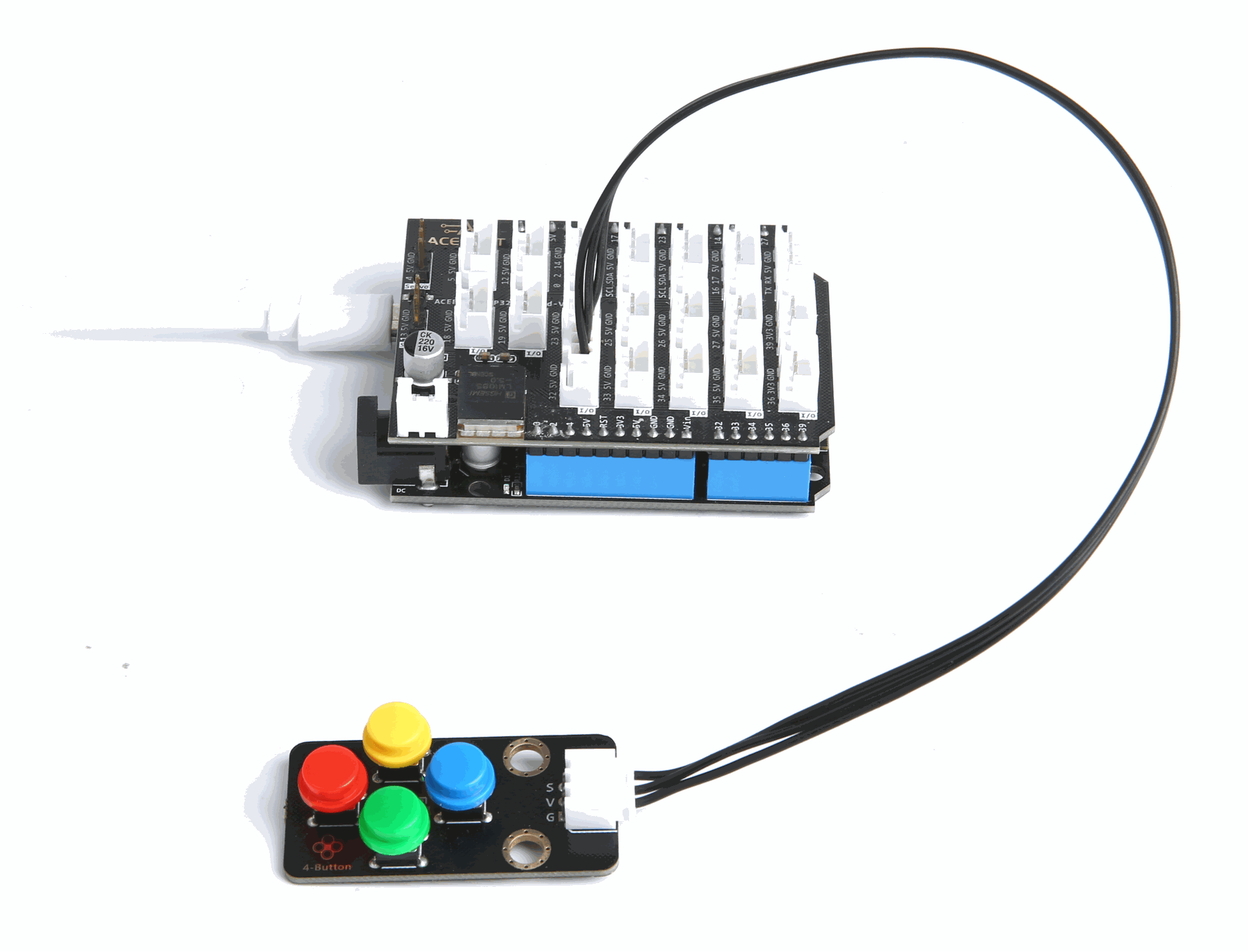 Serial monitor showing button value output