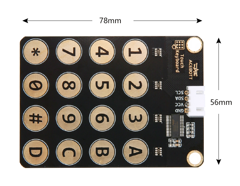 4×4 touch keyboard dimensions (alt set)
