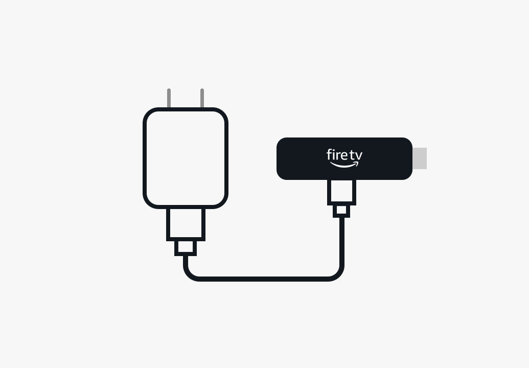 Illustration with Fire TV Stick HD connected to a power plug