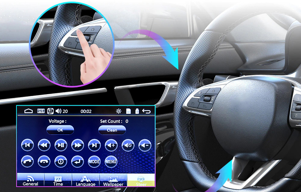 Steering wheel control support