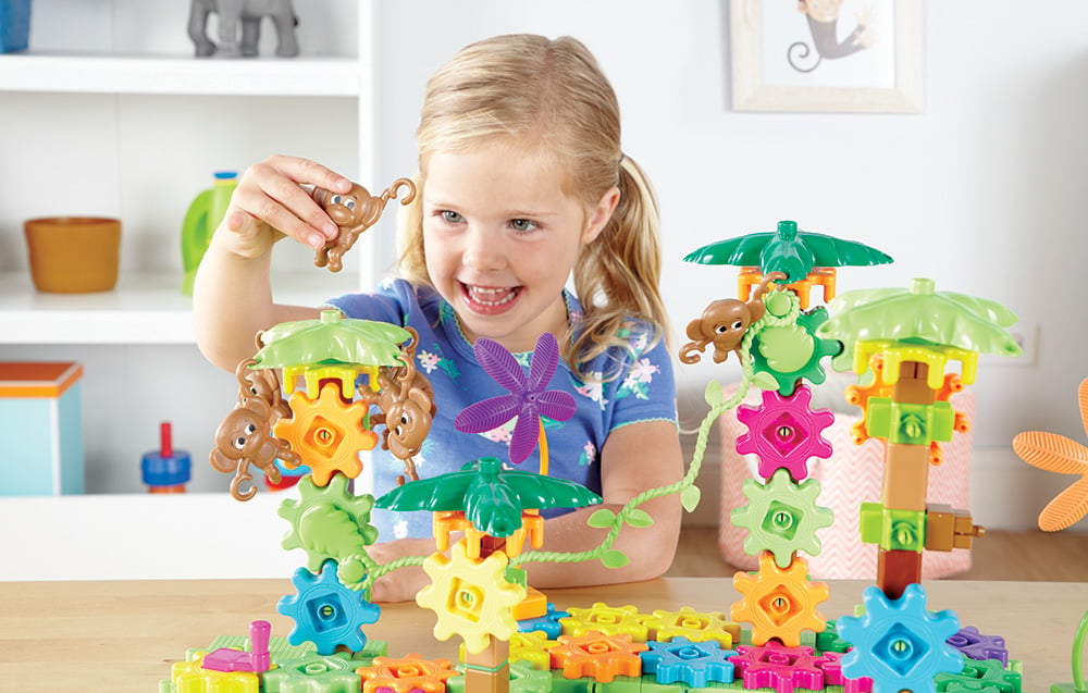 Moving Monkeys Building Set - gears and monkeys in motion