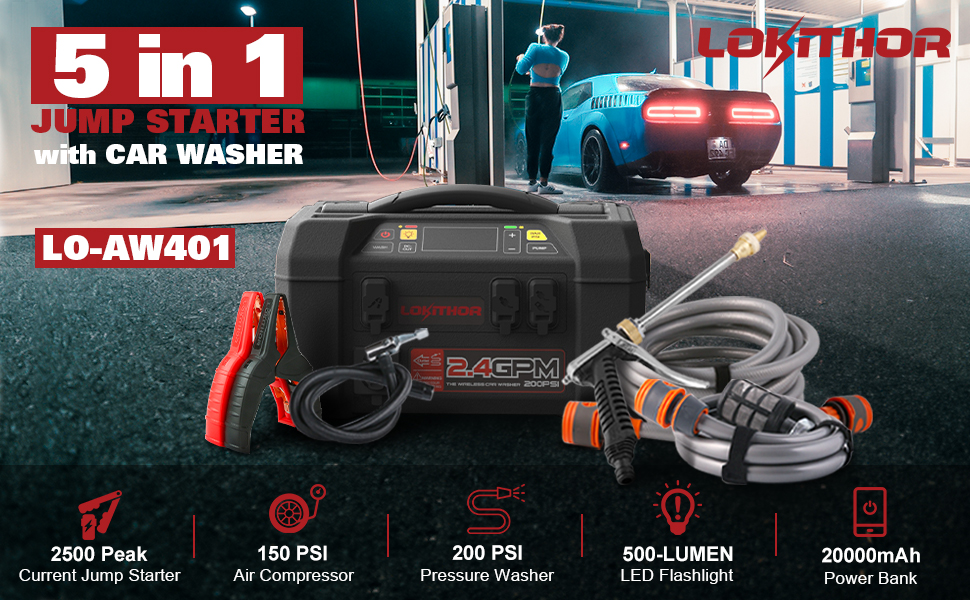 AW401 battery jump starter product view 1