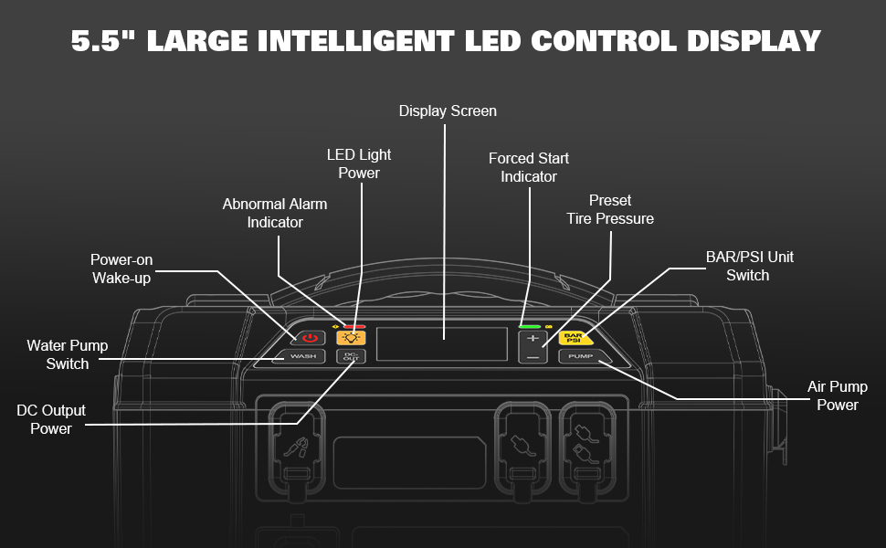 AW401 battery jump starter product view 2