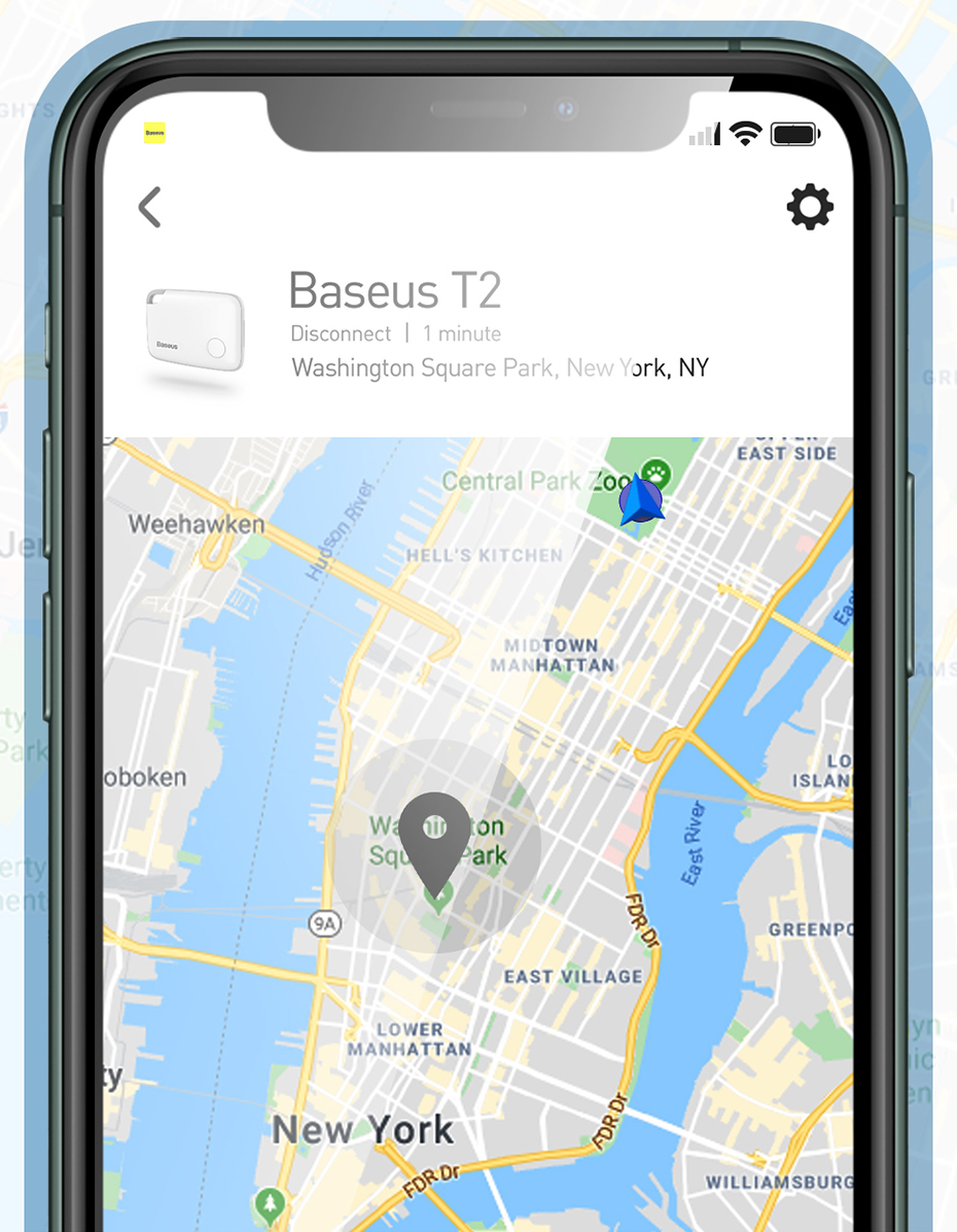 Last known location view in the app