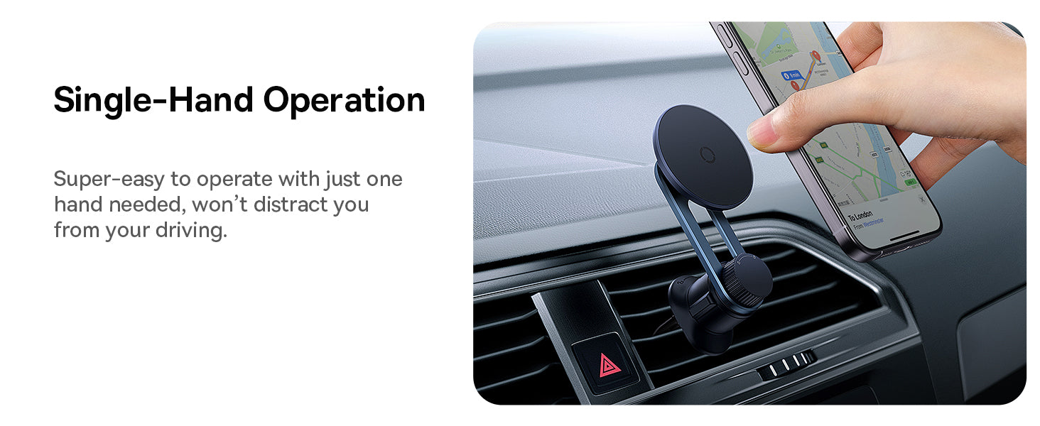 Baseus MagPro car mount in use with iPhone