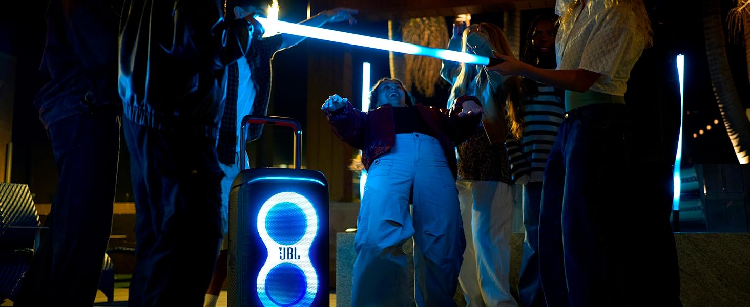 JBL PartyBox 520 futuristic lightshow