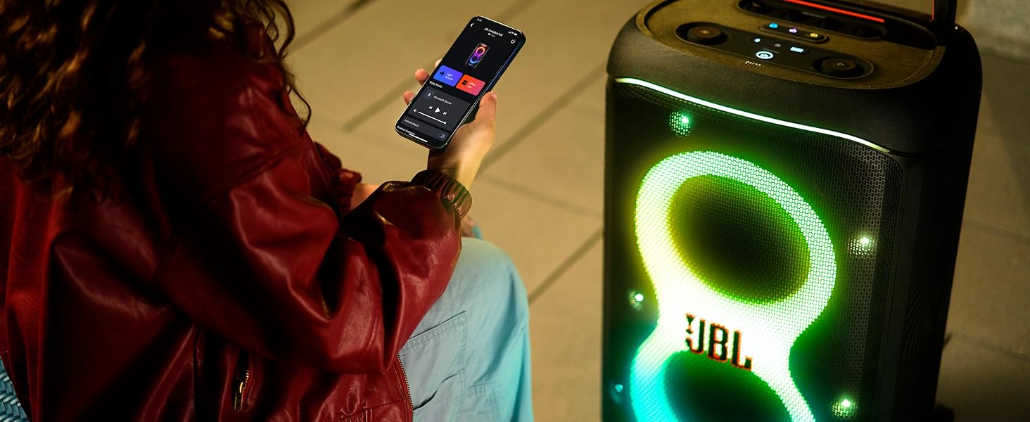 Control your party with the JBL PartyBox app