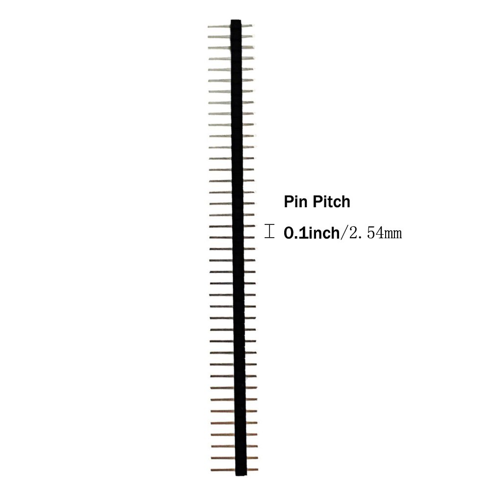 40Pin 2.54mm Single Row Pin Header Strip - View 2