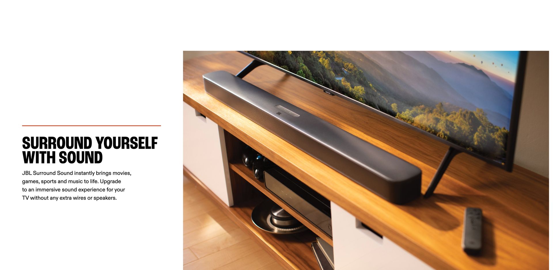 JBL Bar 2.1 Deep Bass angled view
