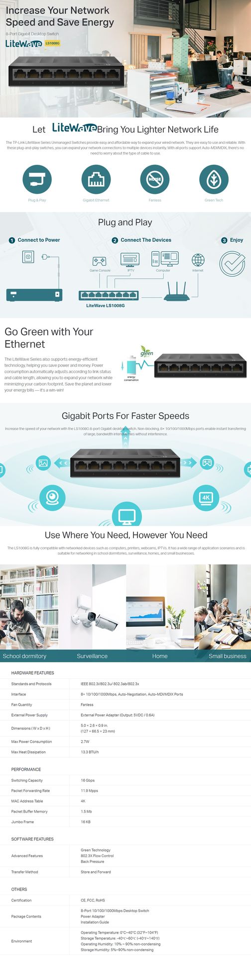 8-Port Gigabit Desktop Switch product image