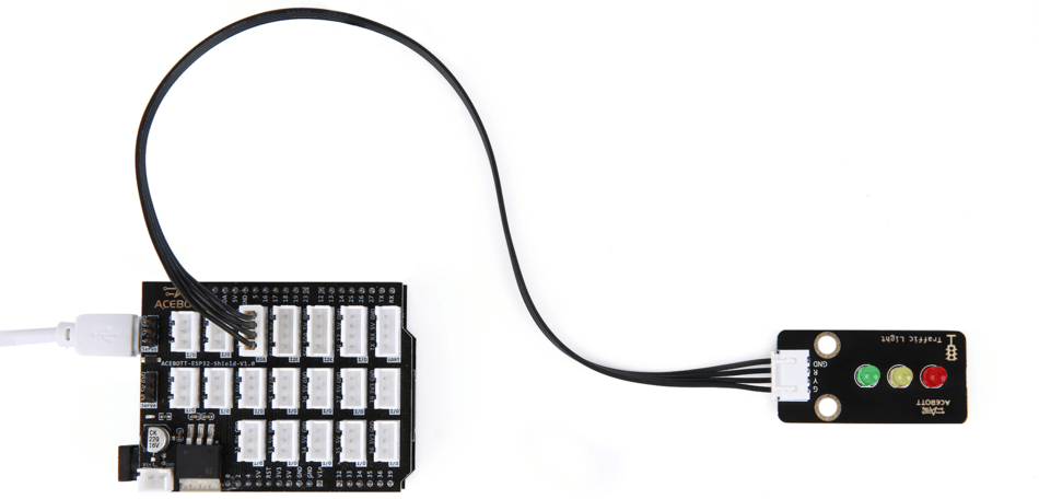 ACEBOTT Easy-Plug Traffic Light Module front view
