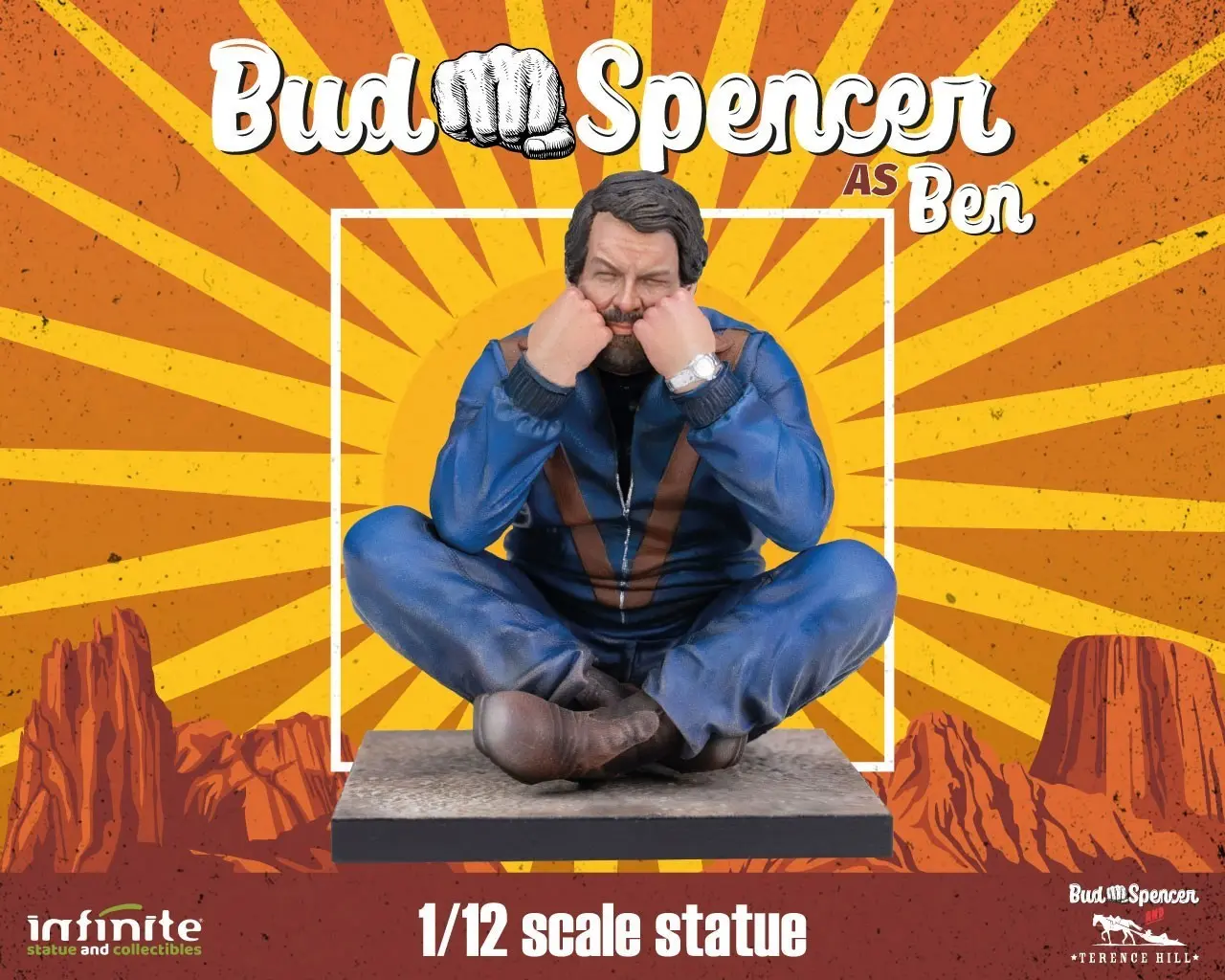 Bud Spencer as Ben 1/12 statue - angled view