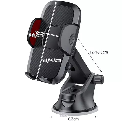 Car phone holder angled view