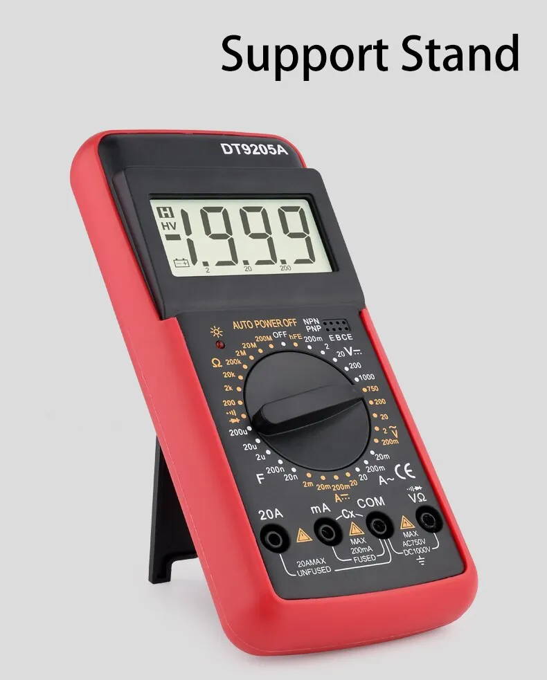 DT9205A accessories overview
