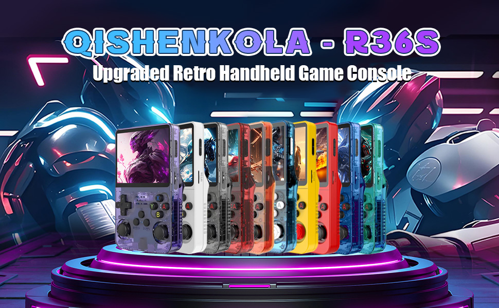 R36S retro handheld game console showcase