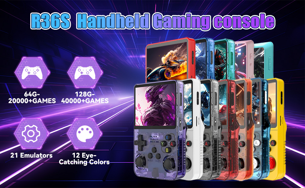 Built-in 20000+ to 40000+ games with 21 emulators