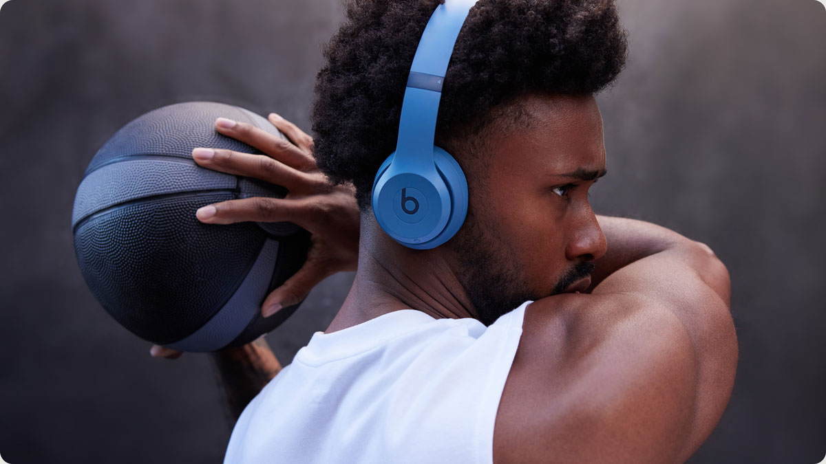 Beats Solo 4 on model showing lightweight comfort