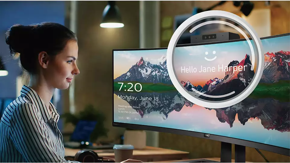 Philips pop-up webcam for secure sign-in