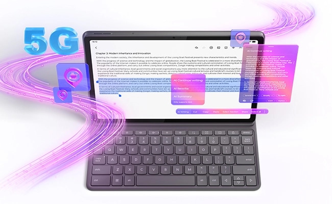 The Lenovo Idea Tab tablet with optional keyboard case.