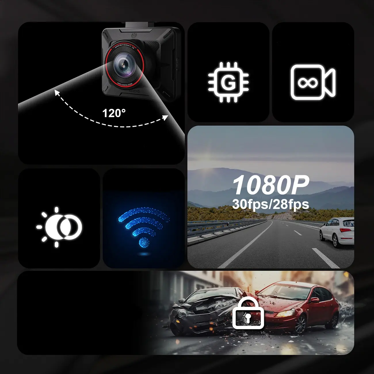 AKEEYO P1 one-button operation and WiFi status indicators