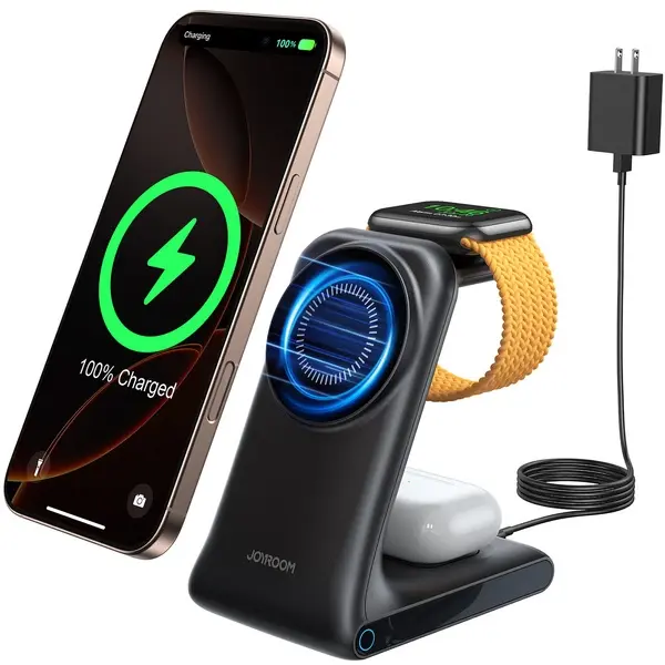 Joyroom JR-W15 simultaneous phone earbuds and smartwatch charging