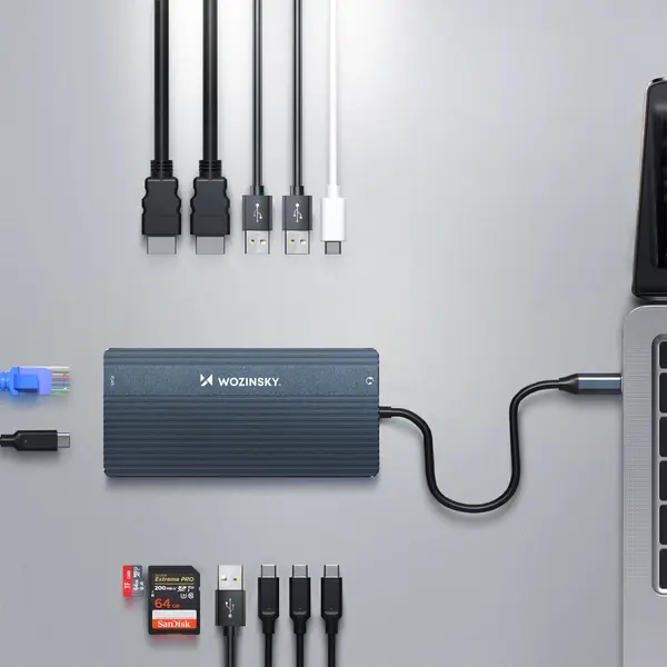 Wozinsky WDS03Y5S triple display ports HDMI DisplayPort and USB-C