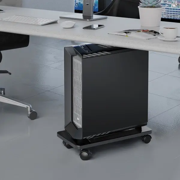 Orico CPB6 computer stand with wheels in black