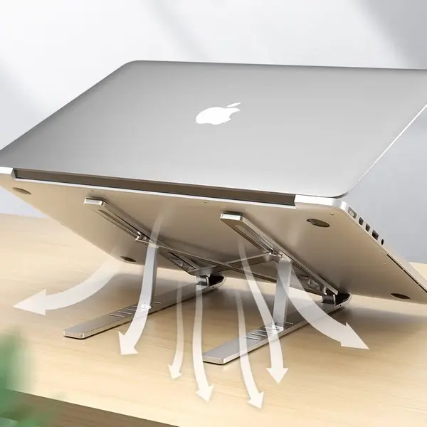 Tech-Protect aluminium laptop stand side view