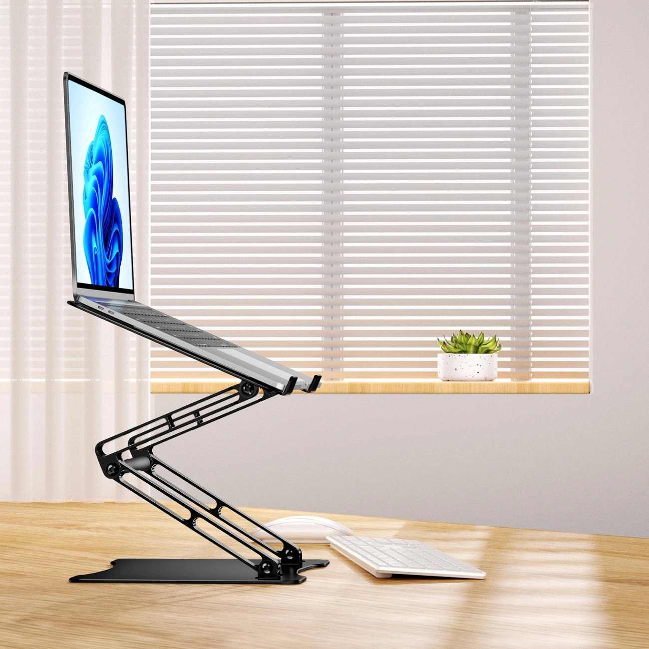 Wozinsky laptop stand durable aluminum and carbon steel construction